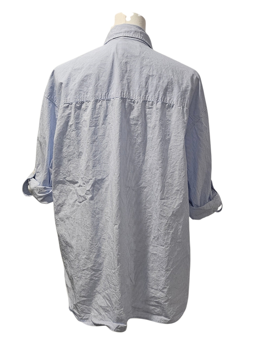 Babaton Aritzia Archive Pale Blue & White Pinstriped Shirt Size S - Picture 5 of 7